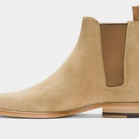 Best Decent Beige Christmas Chelsea Handmade Suede Formal Wear Adult Shoes - Thumbnail 2