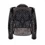 Men Black Rock Punk Studded Leather Jacket, Biker Fashion Jacket, Racer Jacket-4