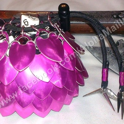 Pink dragon slayer dice bag - Thumbnail 3