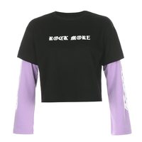 Free Shipping-GOTHIC FAKE 2 PIECES FLAME PRINT SWEATSHIRT  - Thumbnail 3