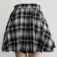 Harajuku Gothic Plaid Skirts - Thumbnail 2