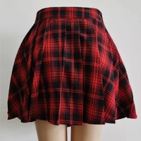Harajuku Gothic Plaid Skirts - Thumbnail 4