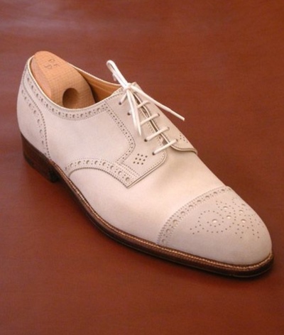 New Handmade Cow White Leather Shoes,Cap Toe Bespoke Brogue Lace Up Christmas Sale Shoes