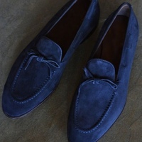 Decent Navy Tassels Moccasin Formal Wear Suede Christmas Sale Shoes For Gentlemen - Thumbnail 1