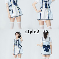New pirate unawakened cos costume sailor suit navy suit Nicole Rin Haiweinan bird daily suit (composition: dress + pannier skirt + socks) - Thumbnail 2