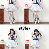 New pirate unawakened cos costume sailor suit navy suit Nicole Rin Haiweinan bird daily suit (composition: dress + pannier skirt + socks) - Thumbnail 7
