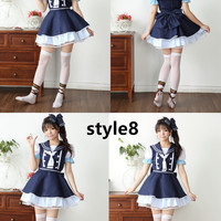 New pirate unawakened cos costume sailor suit navy suit Nicole Rin Haiweinan bird daily suit (composition: dress + pannier skirt + socks) - Thumbnail 8