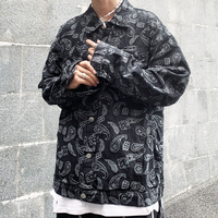 Free Shipping-PAISLEY TRIBAL PRINT DENIM JACKET  - Thumbnail 2