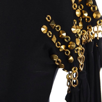 Gold all in my sleeve crop tee