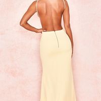 Sexy Yellow Prom Dresses Side Slit Prom Dress,Evening Party Dresses - Thumbnail 1