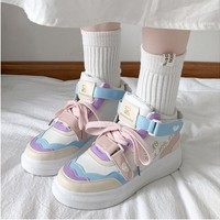 Japanese Kawaii Purple and Pink Sneakers - Thumbnail 4