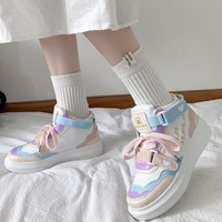 Japanese Kawaii Purple and Pink Sneakers - Thumbnail 6