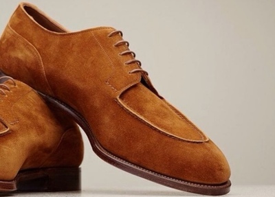 Formally Style Splt Toe Lace Up Brown Hand Stitch Wedding Shoes