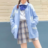 JK Sweet Cloud Pastel Blue Knit Cardigan - Thumbnail 1