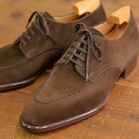 Best Chocolate Brown Split Toe Handmade Lace Up Shoes For Men  - Thumbnail 1