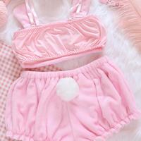 Kawaii Cartoon Rabbit Dog Plush Pajama Set - Thumbnail 4