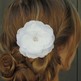 IVORY PEONY Silk Rose Rhinestones Bridal Comb-1