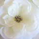 IVORY PEONY Silk Rose Rhinestones Bridal Comb-2