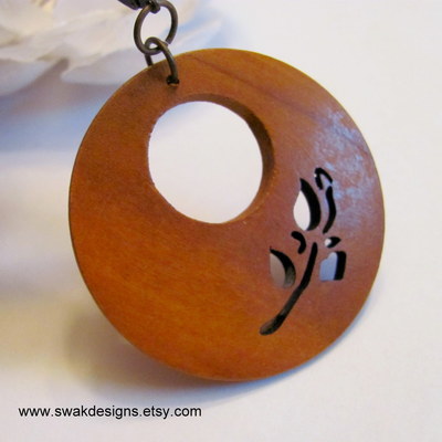Large wooden rose earrings 