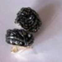 Vintage Glass Bead Clip On Earrings - Made in Italy - Thumbnail 2