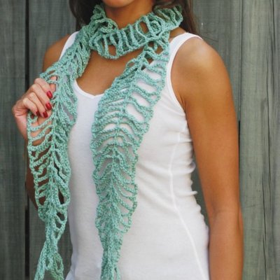 Scaletta cotton scarf in sea foam green or choose your color