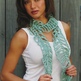 Scaletta Cotton Scarf in Sea Foam Green or CHOOSE Your Color-3