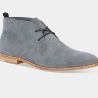 Best Adult Grey Chukka Hand Stitch Suede Lace Up Hot Sale Hiking Boot  - Thumbnail 1