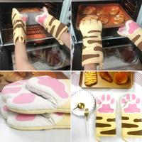 Cat Paws Oven Mitts Baking Insulation Gloves - One Pair - Thumbnail 3