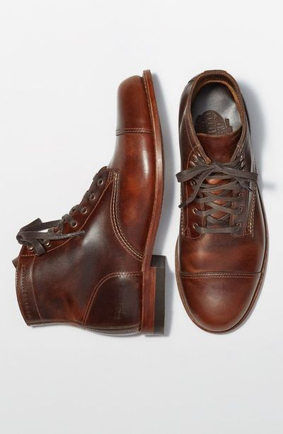 Handmade Brown Vintage Cap Toe Lace Up Dress Boot For Men