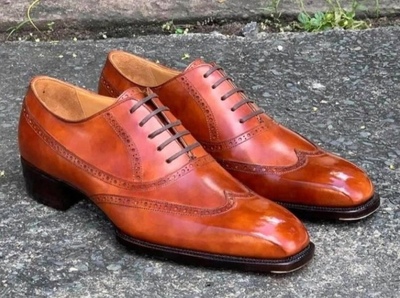 Oxfords Brown Wingtip Lace Up Men's Christmas Limited Edition Sale Shoes