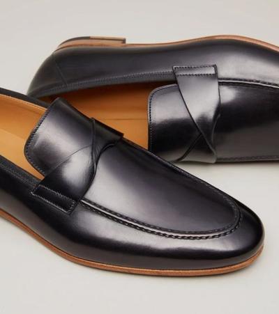 Latest Fresh Arrival Black Loafer Hand Stitch Leather Cheap Price Men's Christmas Shoes