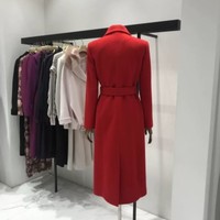 Elegant Double Breasted Winter Woolen Coat - Thumbnail 2