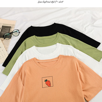Cute 90s Carrot Print Cartoon vintage Graphic Tee T-shirt Short Sleeve Shirt Top E-Girl Kawaii Korean Japanese Harajuku Retro Streetwear - Thumbnail 4