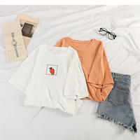 Cute 90s Carrot Print Cartoon vintage Graphic Tee T-shirt Short Sleeve Shirt Top E-Girl Kawaii Korean Japanese Harajuku Retro Streetwear - Thumbnail 7