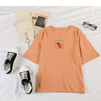 Cute 90s Carrot Print Cartoon vintage Graphic Tee T-shirt Short Sleeve Shirt Top E-Girl Kawaii Korean Japanese Harajuku Retro Streetwear - Thumbnail 9