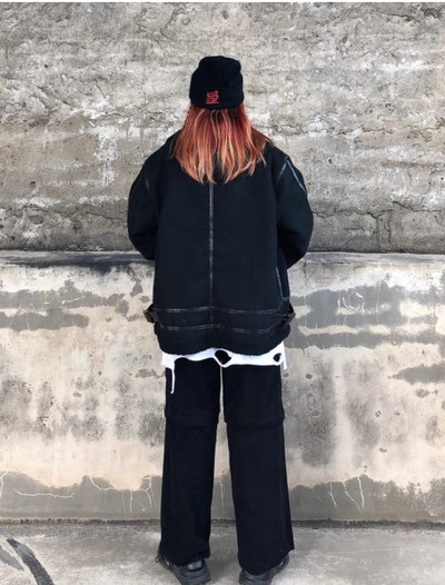 Gothic Punk Warm Oversize Black Coat