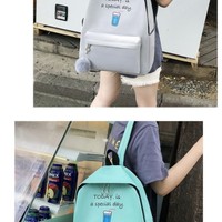 Kawaii Canvas Backpack School Bag Set - Thumbnail 6
