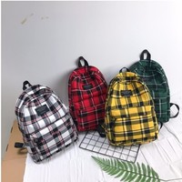 Plaid Kawaii Backpack School Bag - Thumbnail 2