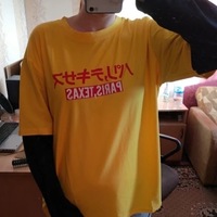 Cute Casual Yellow Vintage Letter Print Graphic T-shirt Long Sleeve Tee Shirt O-neck Pullover  E-Girl Kawaii Korean Japanese Harajuku Retro Streetwear - Thumbnail 3