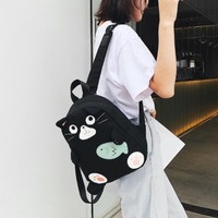 Kawaii Black Cat Backpack - Thumbnail 3