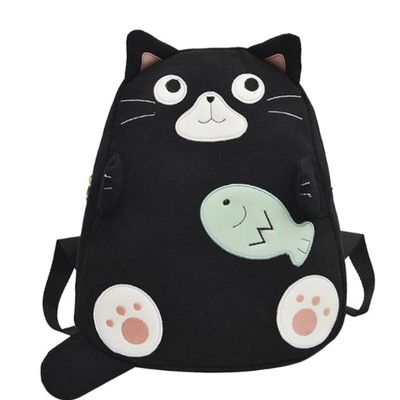 Kawaii black cat backpack