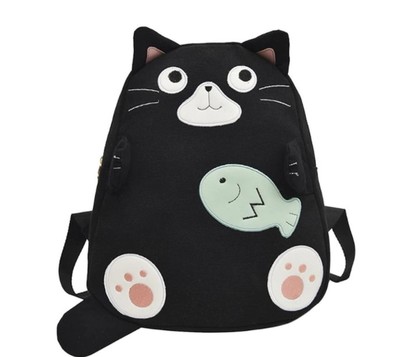 Kawaii Black Cat Backpack