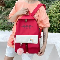 Kawaii Preppy Style Canvas Rainbow Backpack School Bag - Thumbnail 9