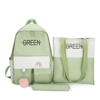 Kawaii Preppy Style Canvas Rainbow Backpack School Bag - Thumbnail 7