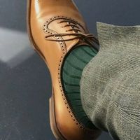 Handmade Men Tan Brown Heart Medallion Lace up Dress Formal Leather Oxford Shoes - Thumbnail 1