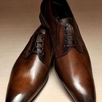 Dark Brown Formal Leather Lace Up Dress Handmade Shoes - Thumbnail 1