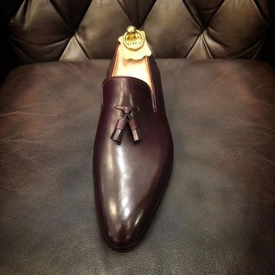 Best Chocolate Brown Leather Tassels Loafer Shoes