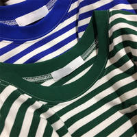 Cute Casual Stripe Round Neck Long Sleeve Tee Shirt T-shirt Top Plus Oversized Baggy E-Girl Kawaii Korean Japanese Harajuku Retro Streetwear - Thumbnail 1
