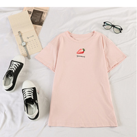 Cute Summer Casual Fruit Print O Neck Short Sleeve Tee Shirt T-shirt Top Loose Oversized E-Girl Kawaii Korean Japanese Harajuku Retro Streetwear - Thumbnail 7