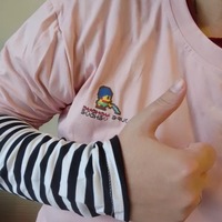 Cute Casual Letter Stripe Patchwork Long Sleeve Tee Shirt T-shirt Top Spring Summer O-neck E-Girl Kawaii Korean Japanese Harajuku Retro Streetwear - Thumbnail 7